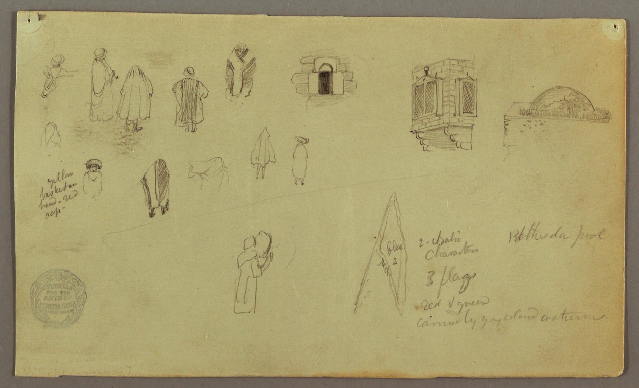 Figure Studies, Windows Flag, Possibly 1868 by Frederic Edwin Church