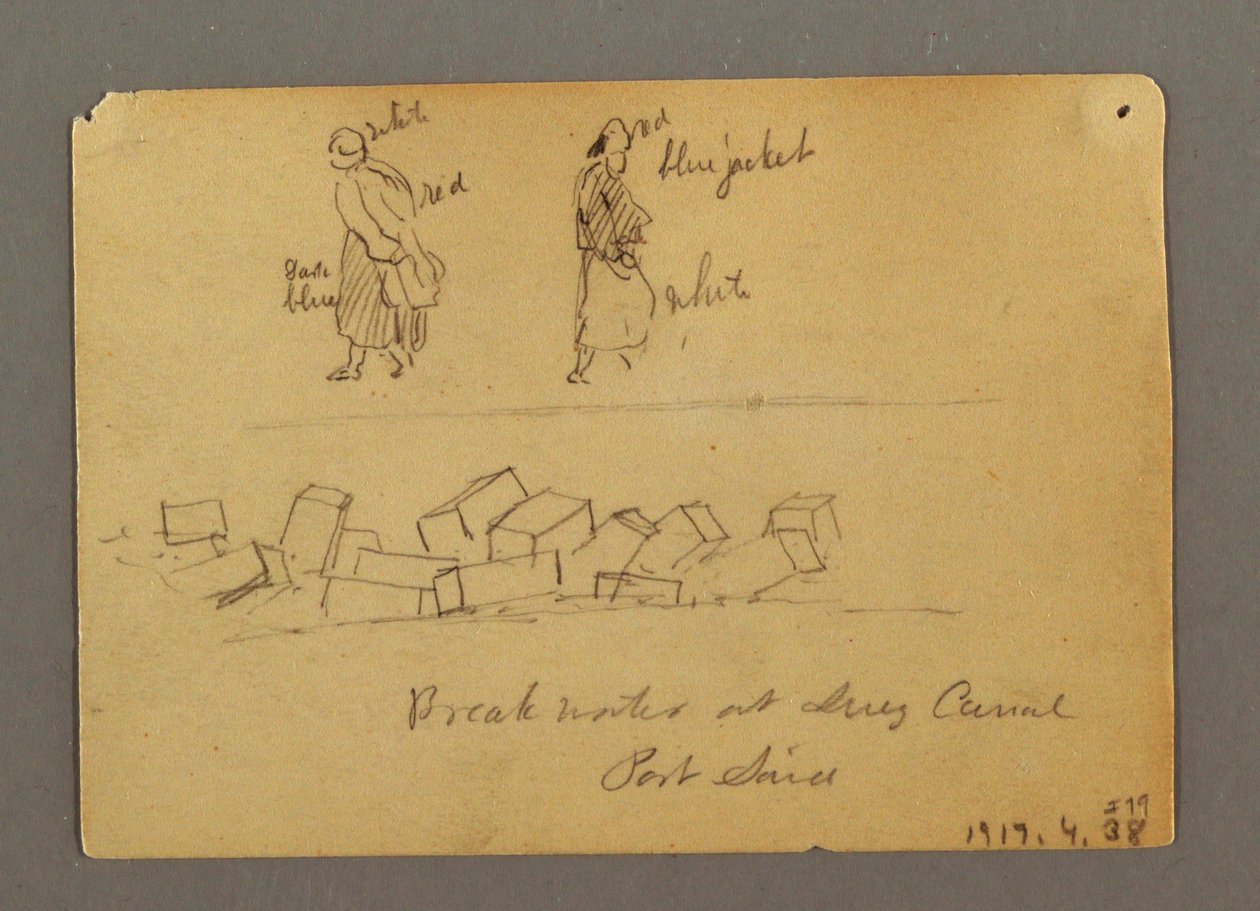 Figure Studies with Dogs, Egypt, 1868 by Frederic Edwin Church