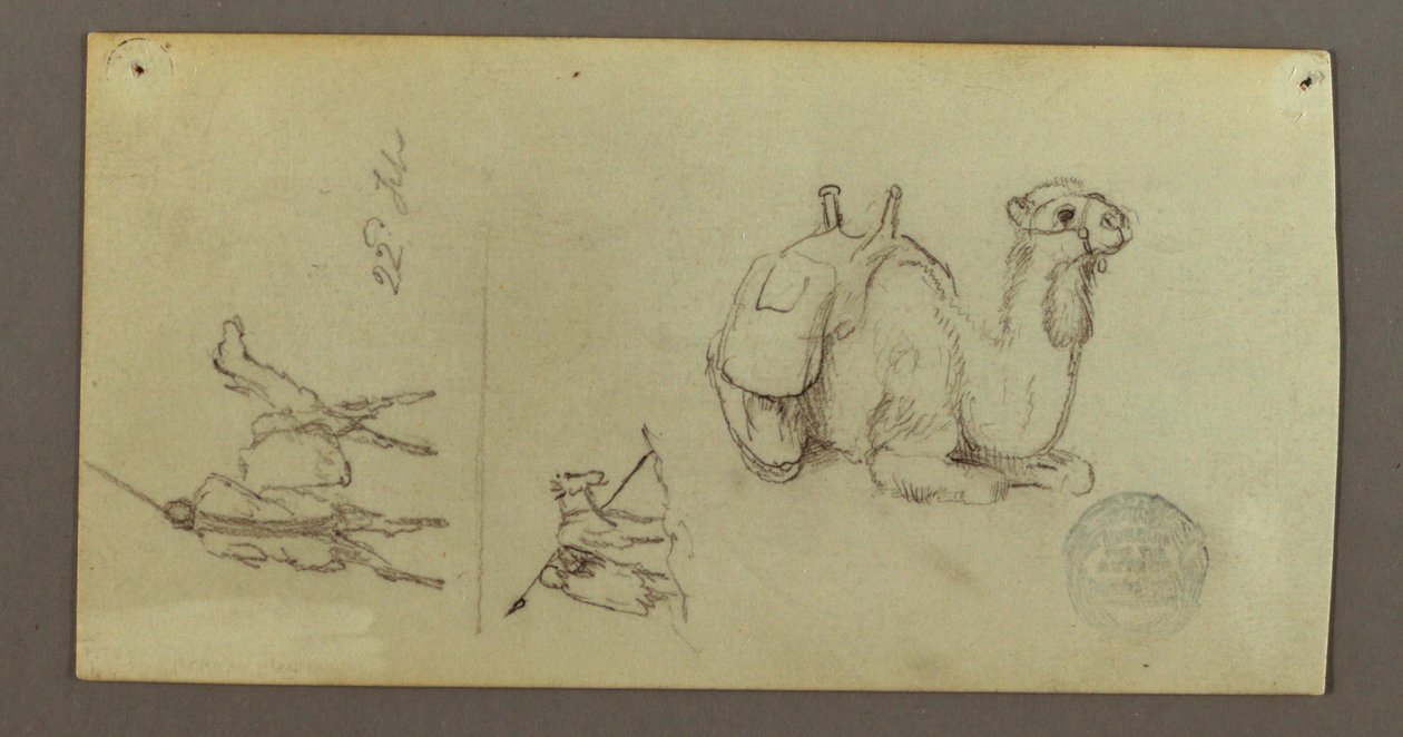 Figure and Camel Studies, February 22, 1868 by Frederic Edwin Church