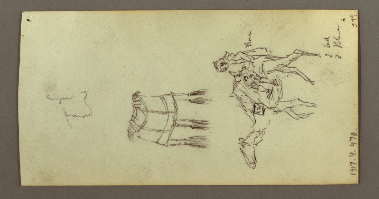 Figure and Camel Studies, February 22, 1868