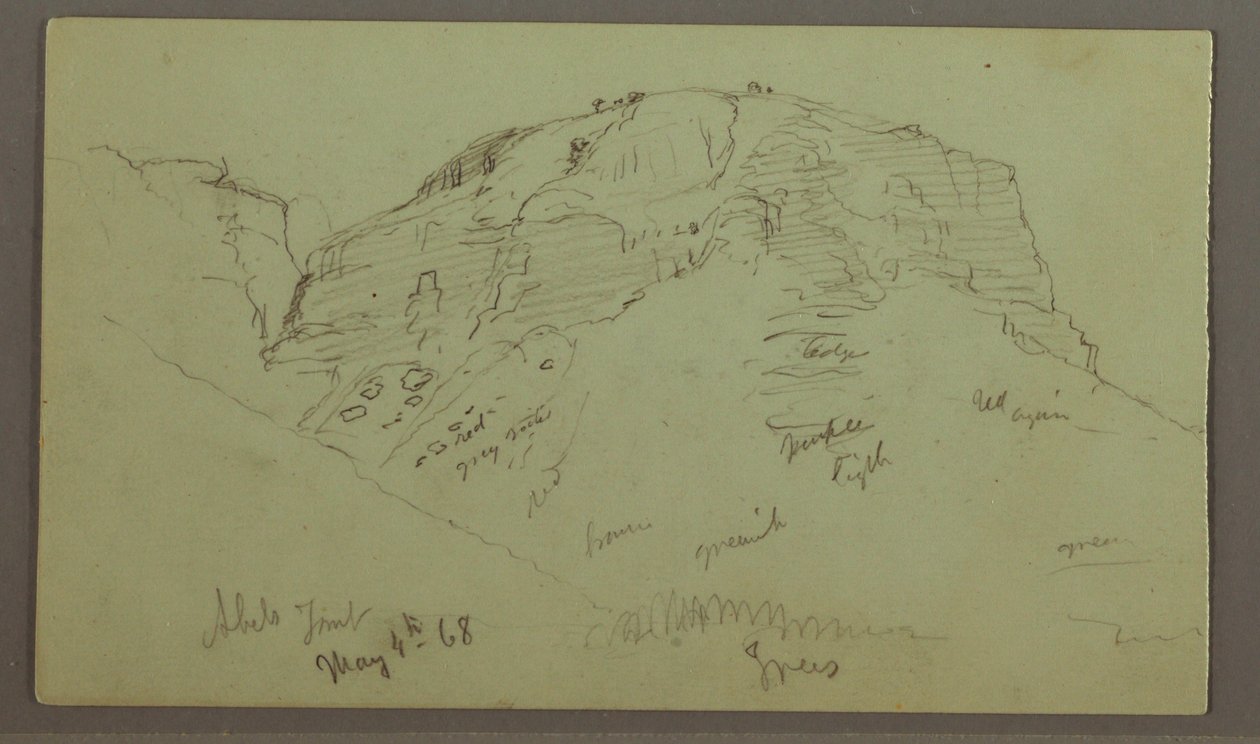 Flat Rocky Hill, May 4, 1868 by Frederic Edwin Church
