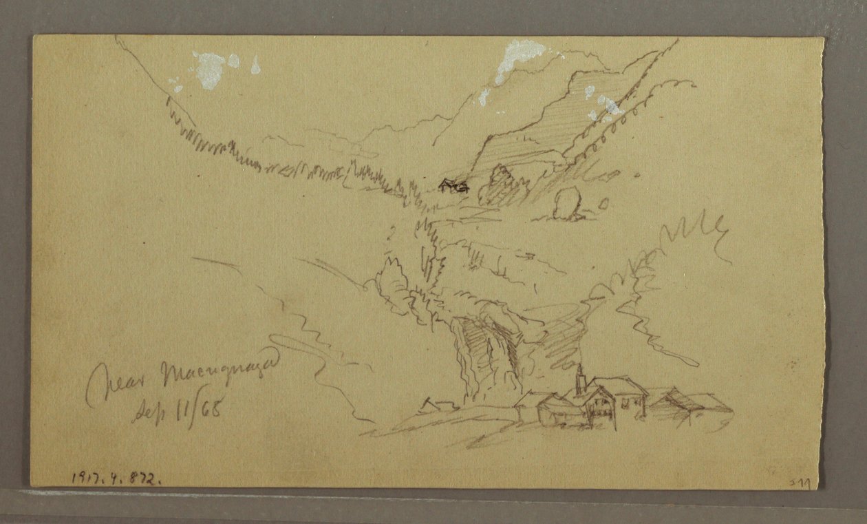 Glacier, Bridge and House, September 1868 by Frederic Edwin Church