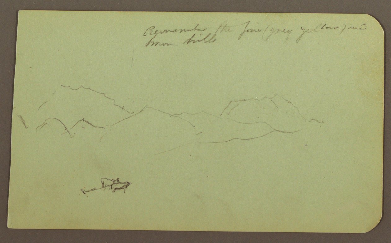 Hills, Cattle; Landscape, 1883 by Frederic Edwin Church