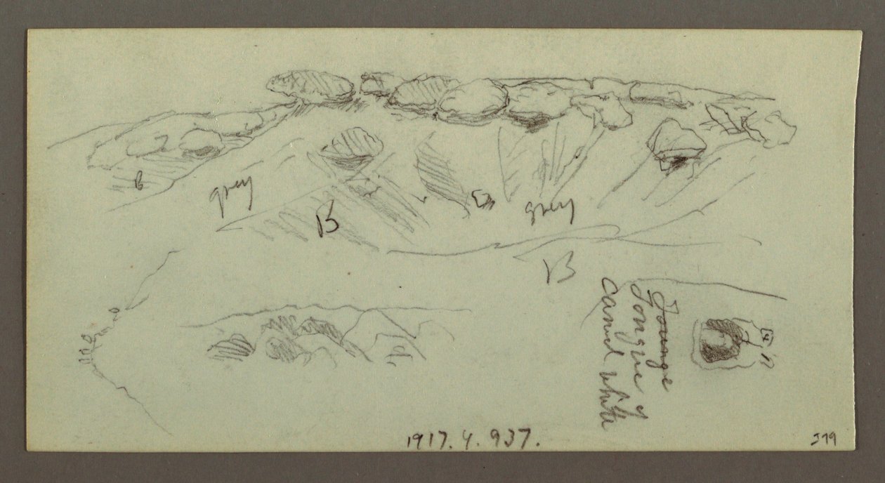 Hilltops with Boulders, possibly 1868 by Frederic Edwin Church