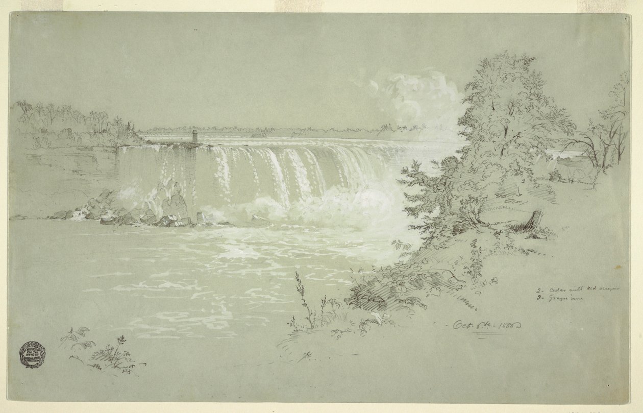 Horseshoe Falls and Goat Island from the Canadian Bank, October 6, 1856 by Frederic Edwin Church