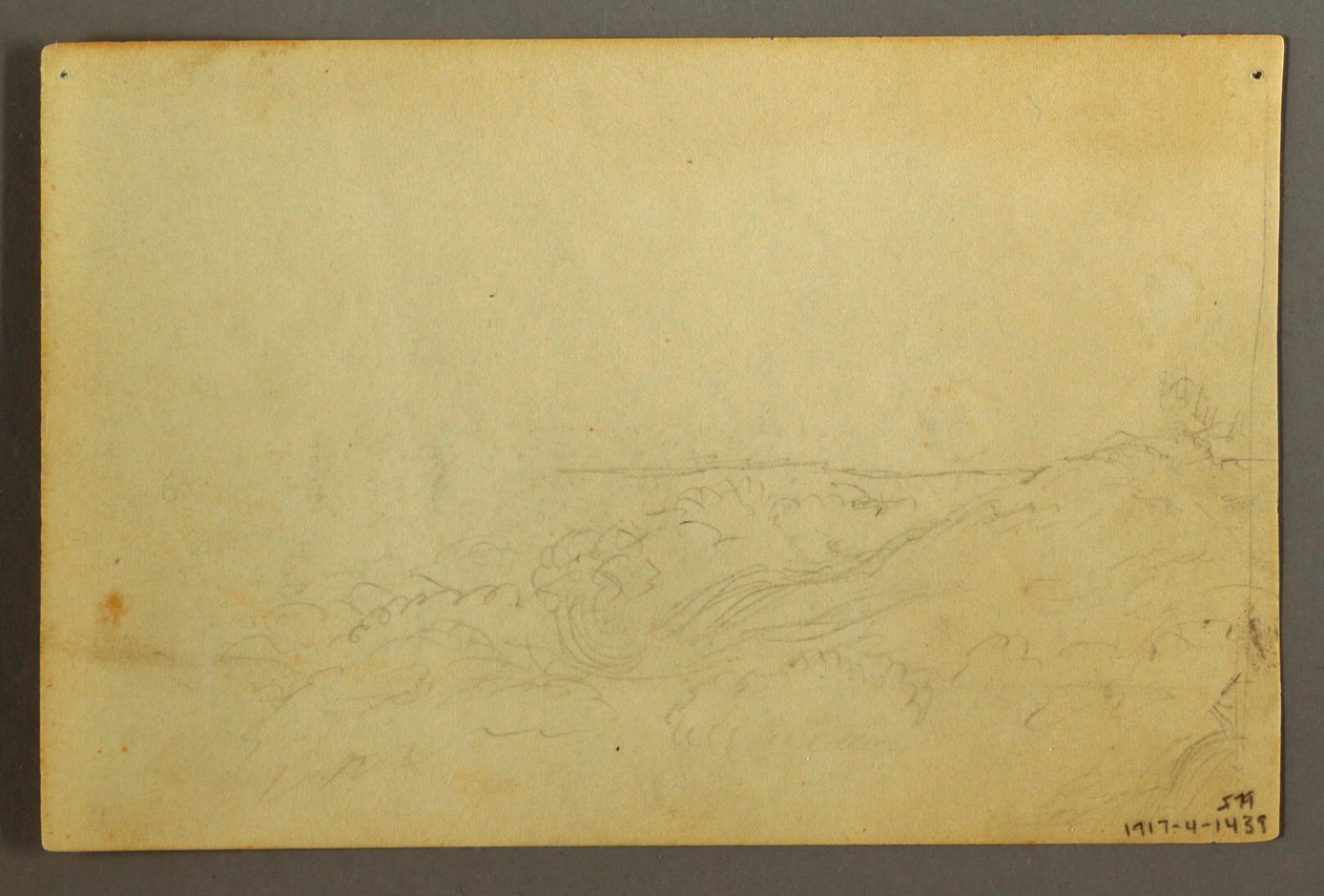 House in the Woods by a Stream, April 1845 by Frederic Edwin Church