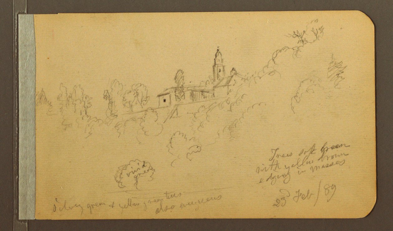 Houses, Steeple, February 23, 1889 by Frederic Edwin Church