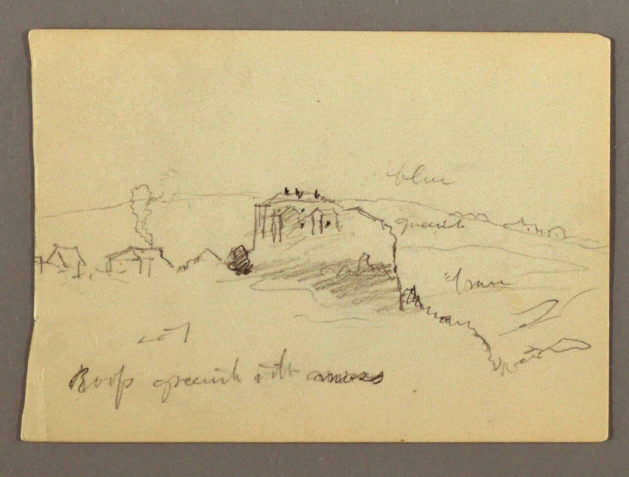 Houses on Hilltop, possibly 1868-69 by Frederic Edwin Church