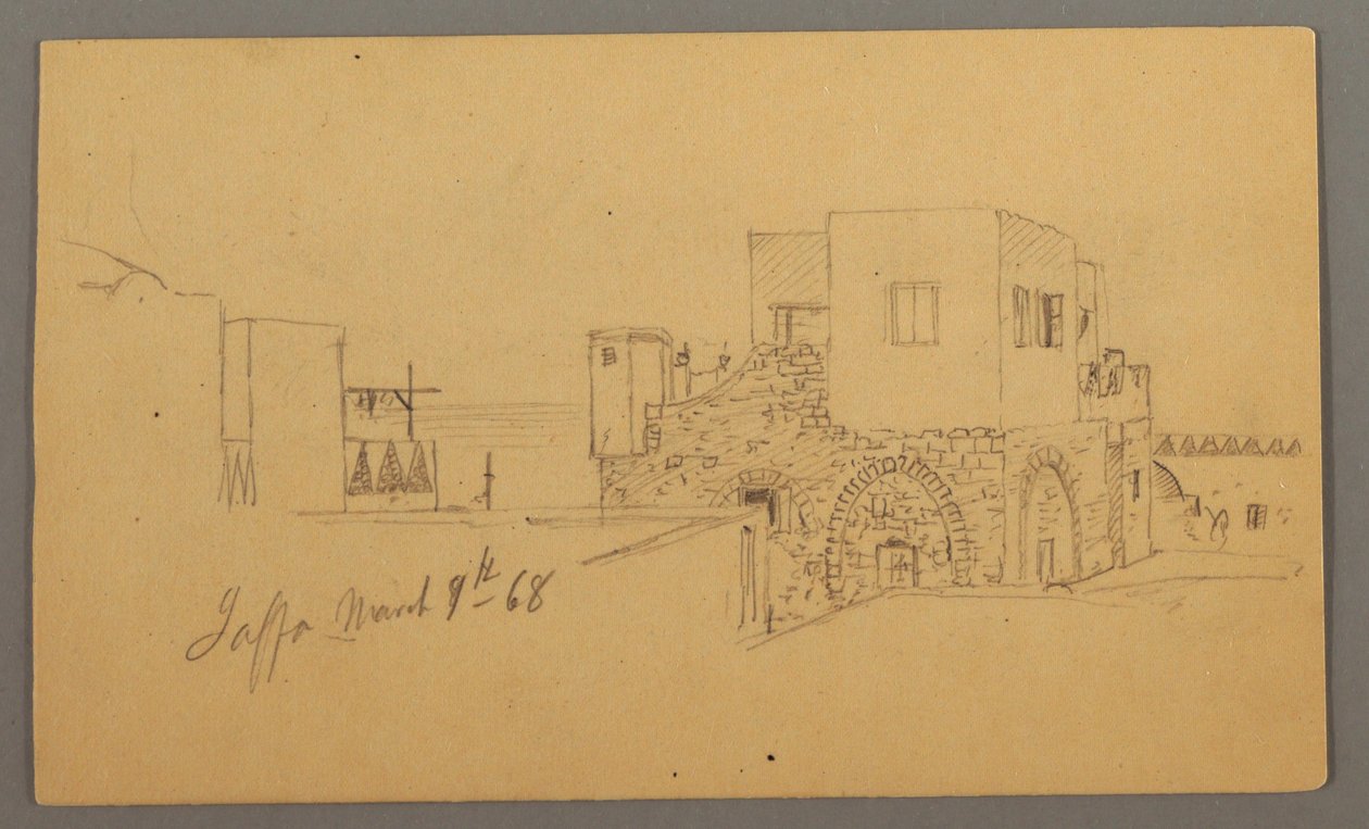 Jaffa Street Corner, Palestine [Tel Aviv, Israel], March 9, 1868 by Frederic Edwin Church