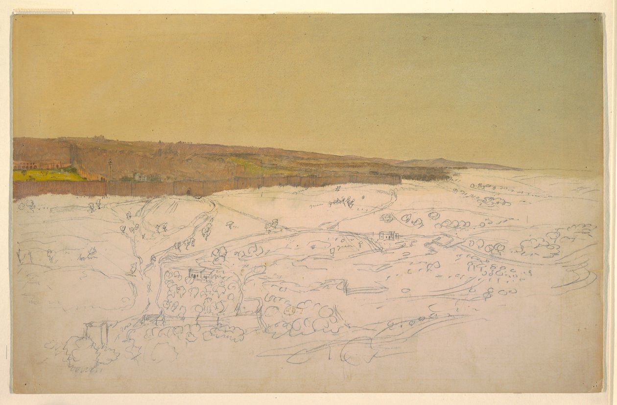Jerusalem, general view, April (?), 1868 by Frederic Edwin Church