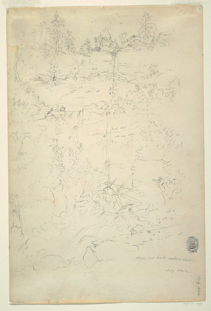 Kaaterskill Falls, Catskill Mountains, New York, July 1844 by Frederic Edwin Church