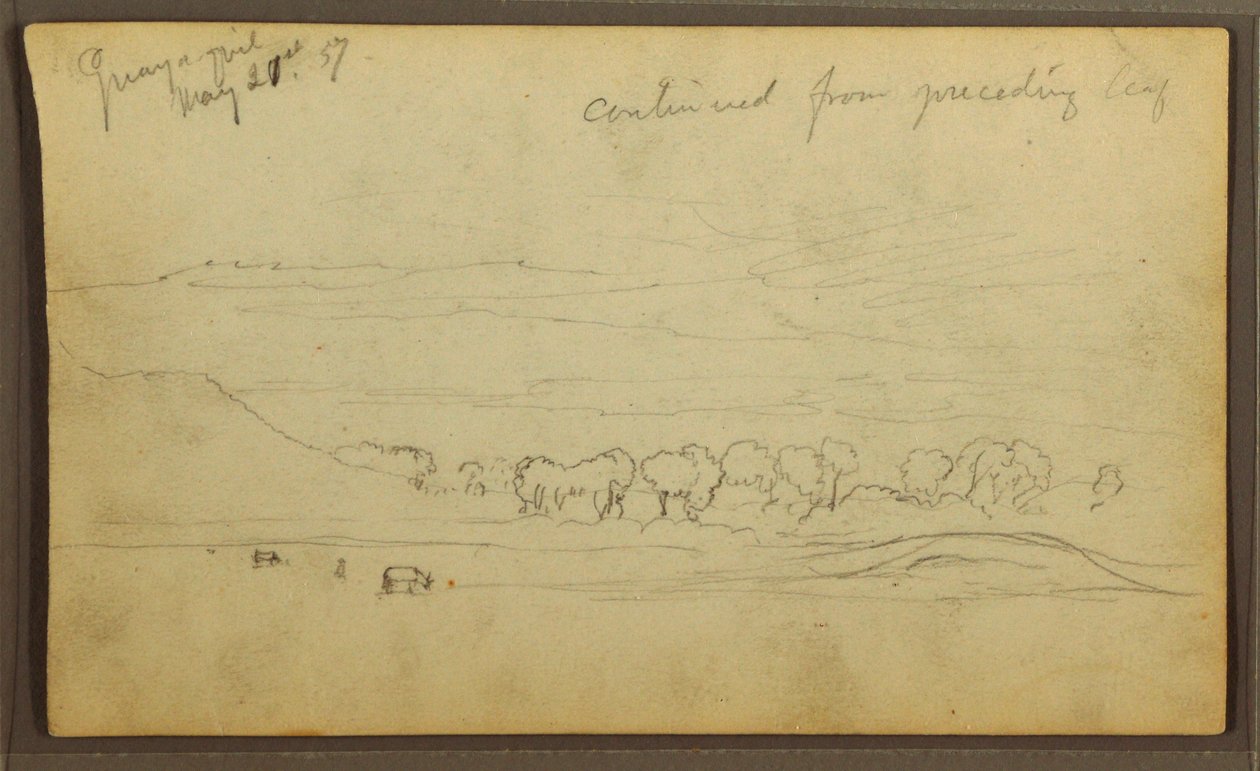 Landscape, Guayaquil, Ecuador, May 21, 1857 by Frederic Edwin Church