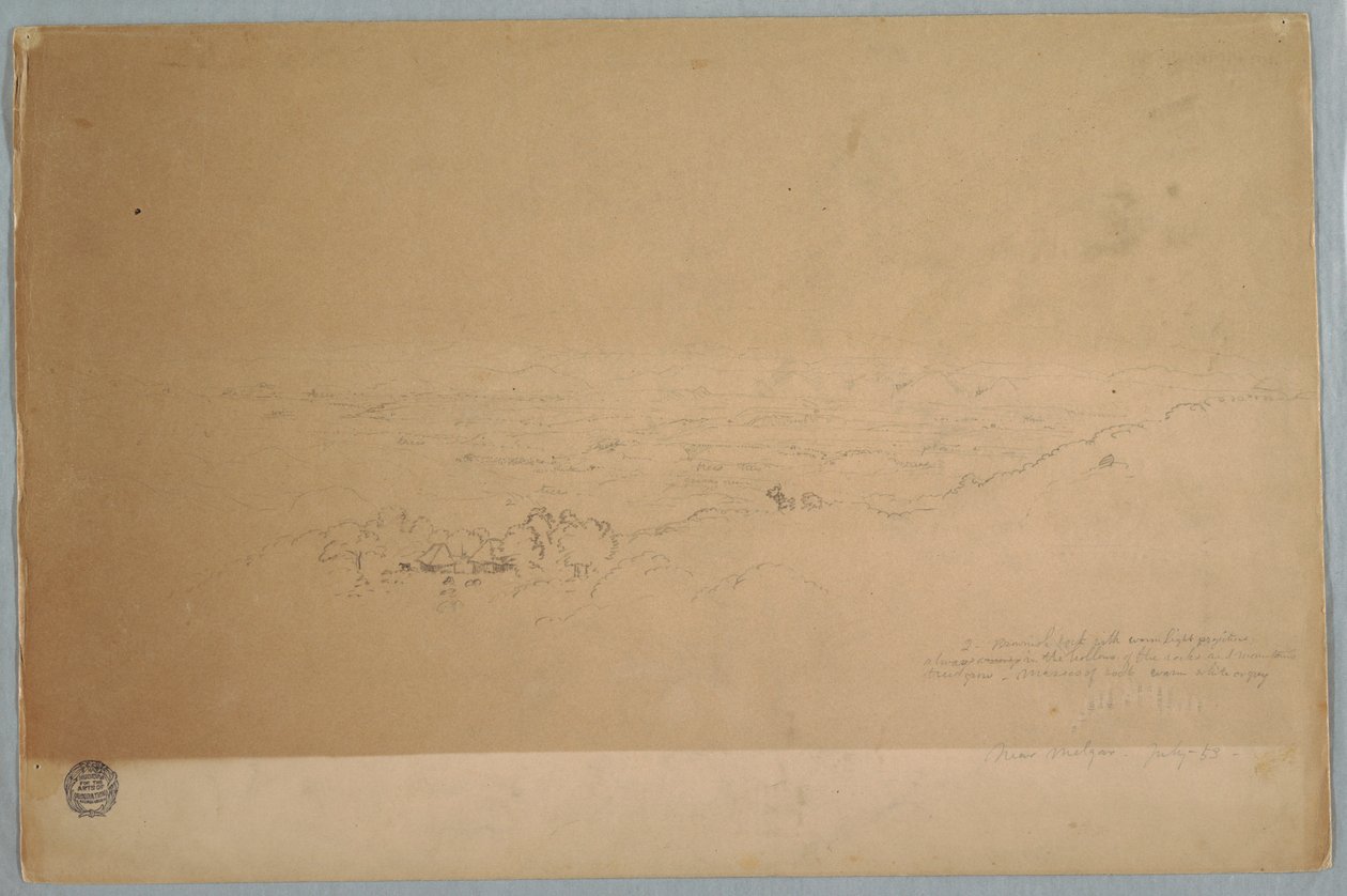 Landscape Near Melgar, Colombia, July 1853 by Frederic Edwin Church