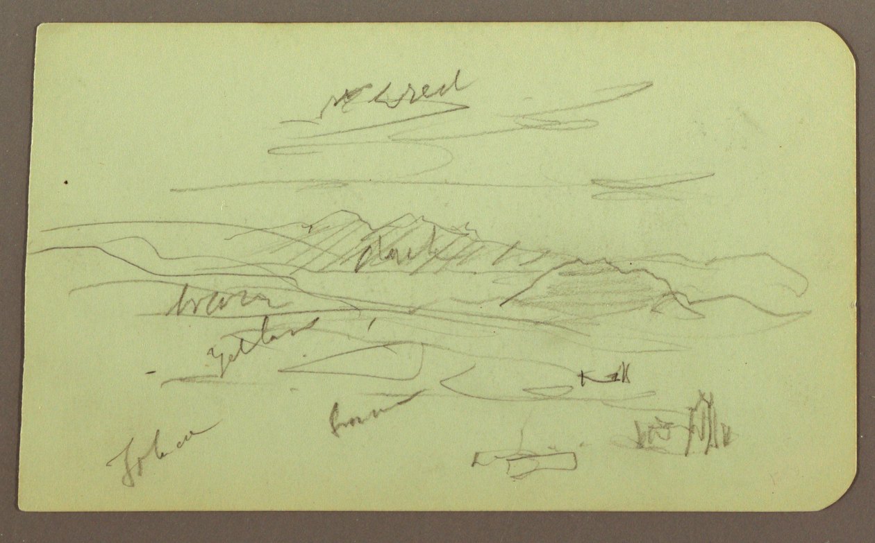 Landscape, Toluca; Verso: Mountain, Church, 1883 by Frederic Edwin Church