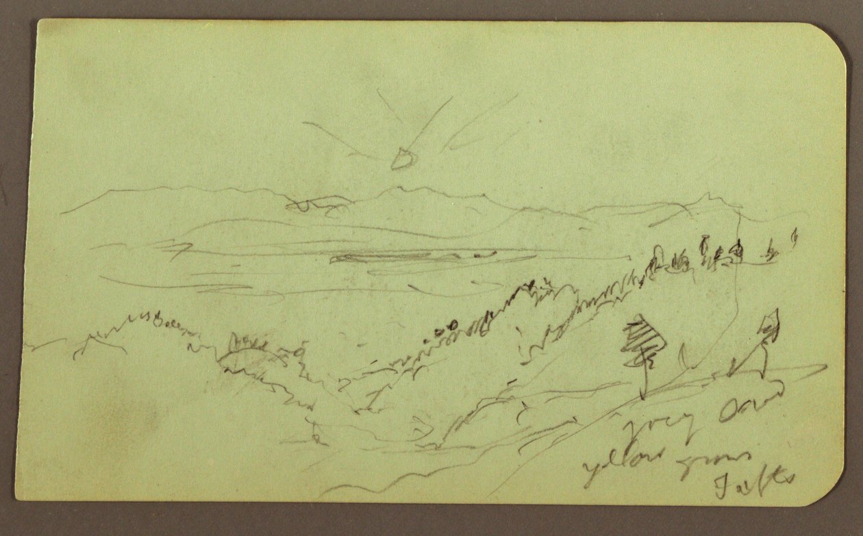 Landscape; Verso: Figure, Landscape, 1883 by Frederic Edwin Church