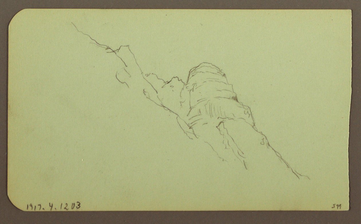 Landscape; Verso: Mountainside, 1883 by Frederic Edwin Church