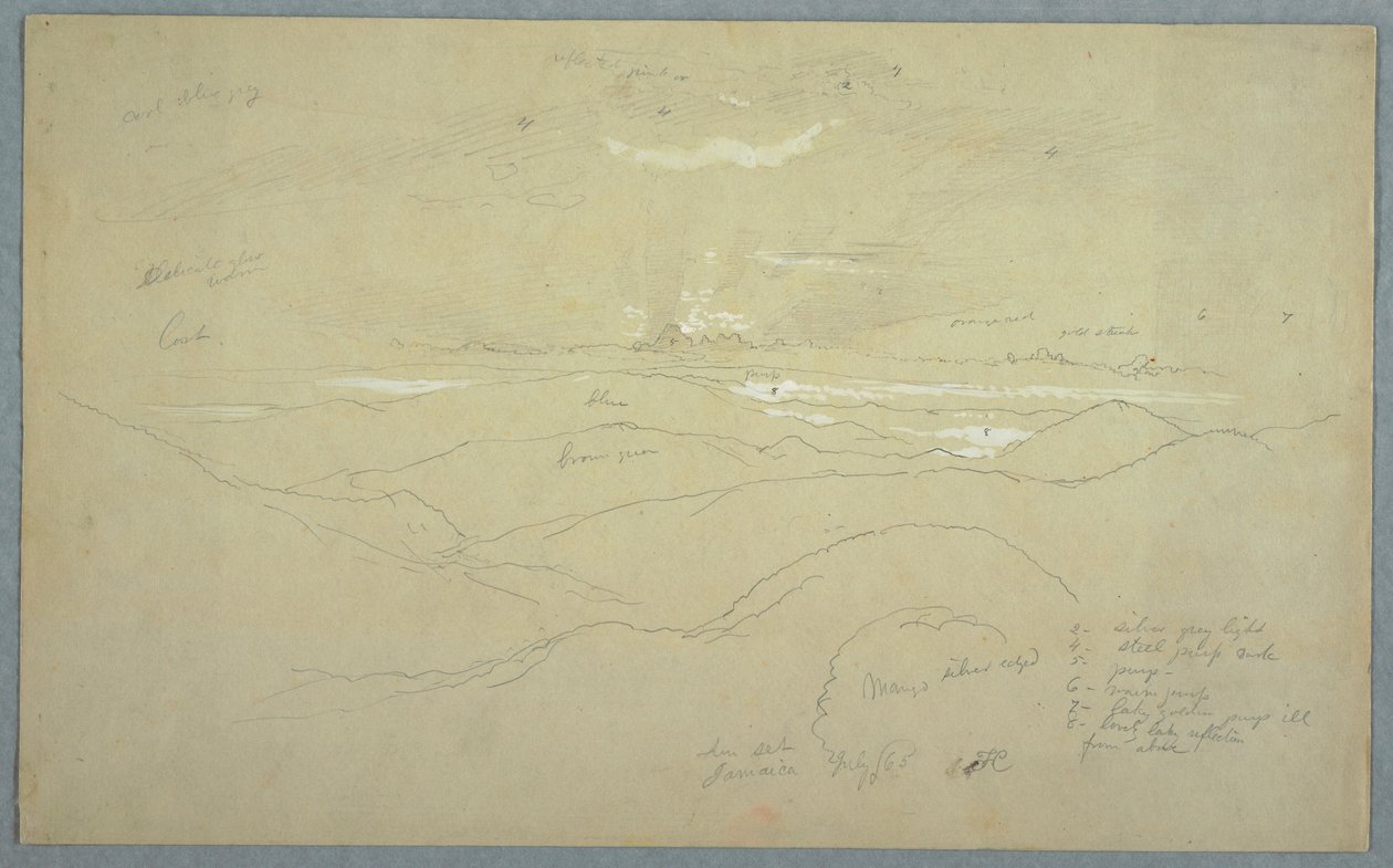 Landscape at Sunset, Jamaica, July 1865 by Frederic Edwin Church