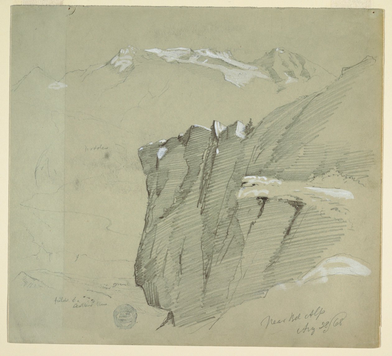 Landscape in the Bernese Alps, August 28, 1868 by Frederic Edwin Church