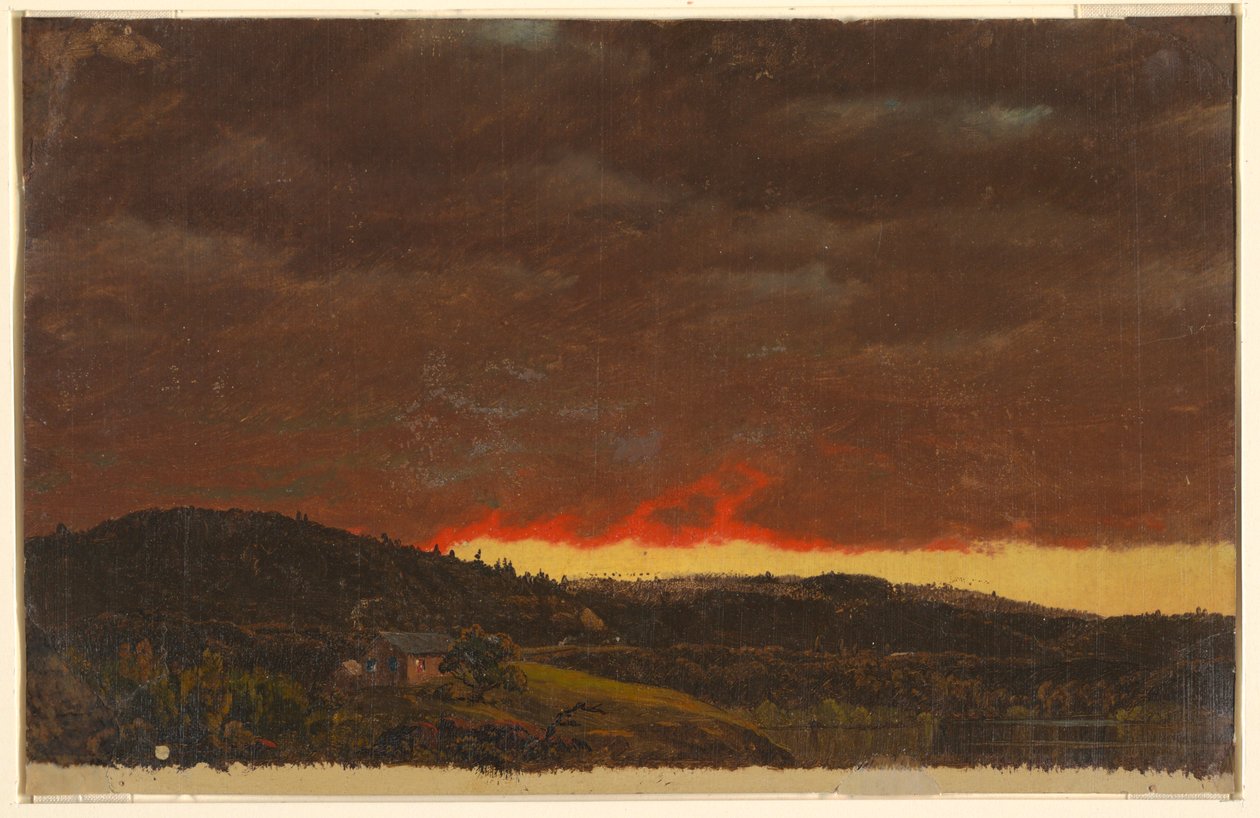 Landscape, sunset, ca. 1845 by Frederic Edwin Church