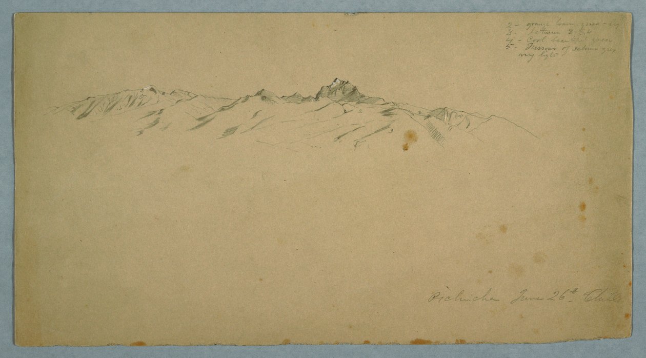 Mount Pichincha from Chillo, Ecuador, June 26, 1857 by Frederic Edwin Church