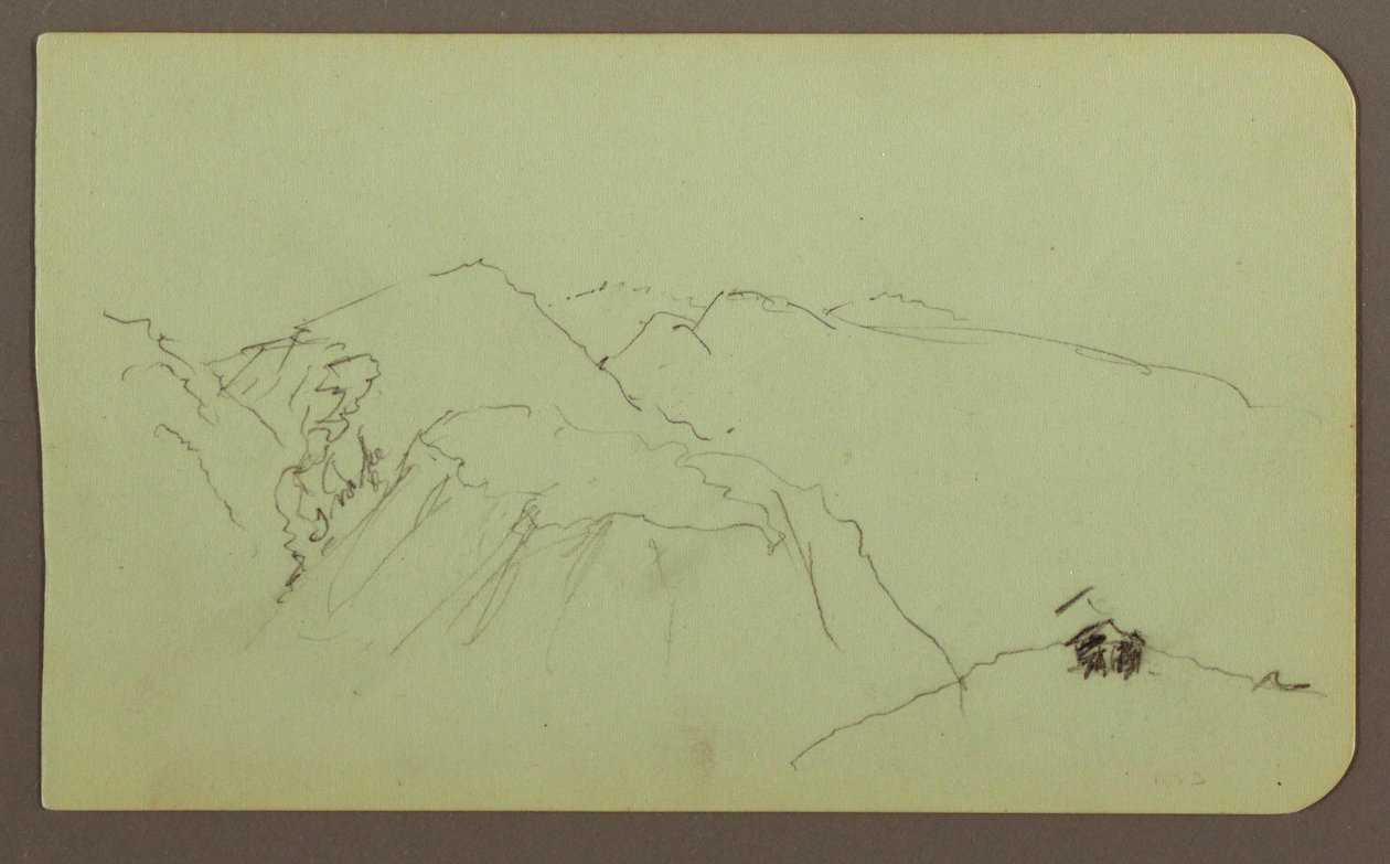 Mountain Landscape; Verso: Landscape, 1883 by Frederic Edwin Church