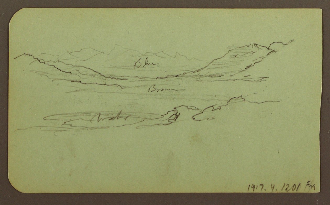 Mountain Landscape; Verso: Landscape, 1883 by Frederic Edwin Church