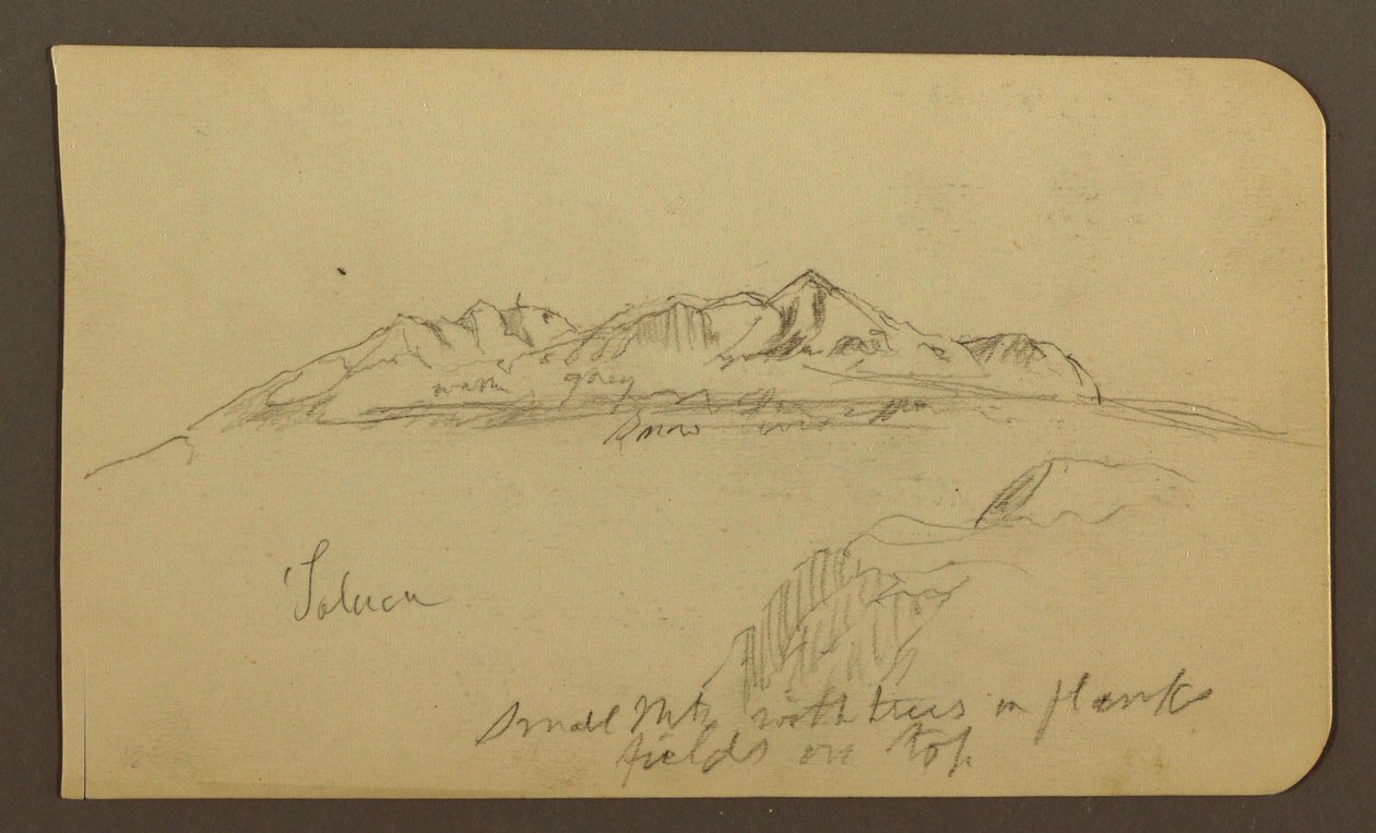 Mountain Range, Toluca; Verso: Mountain Range, Toluca, January 7, 1885 by Frederic Edwin Church