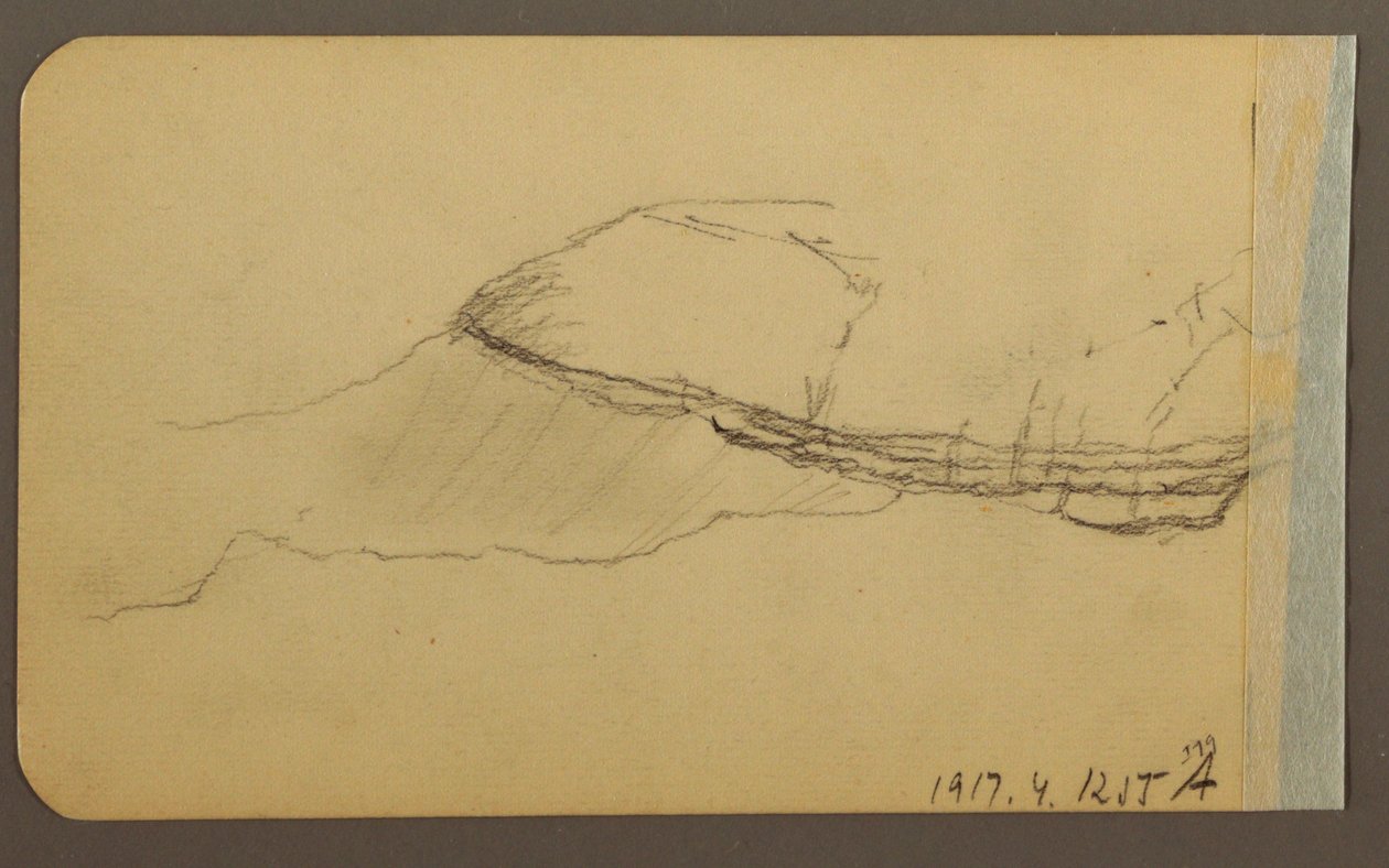 Mountain Side, turret; Verso: Mountain Side, 1889 by Frederic Edwin Church