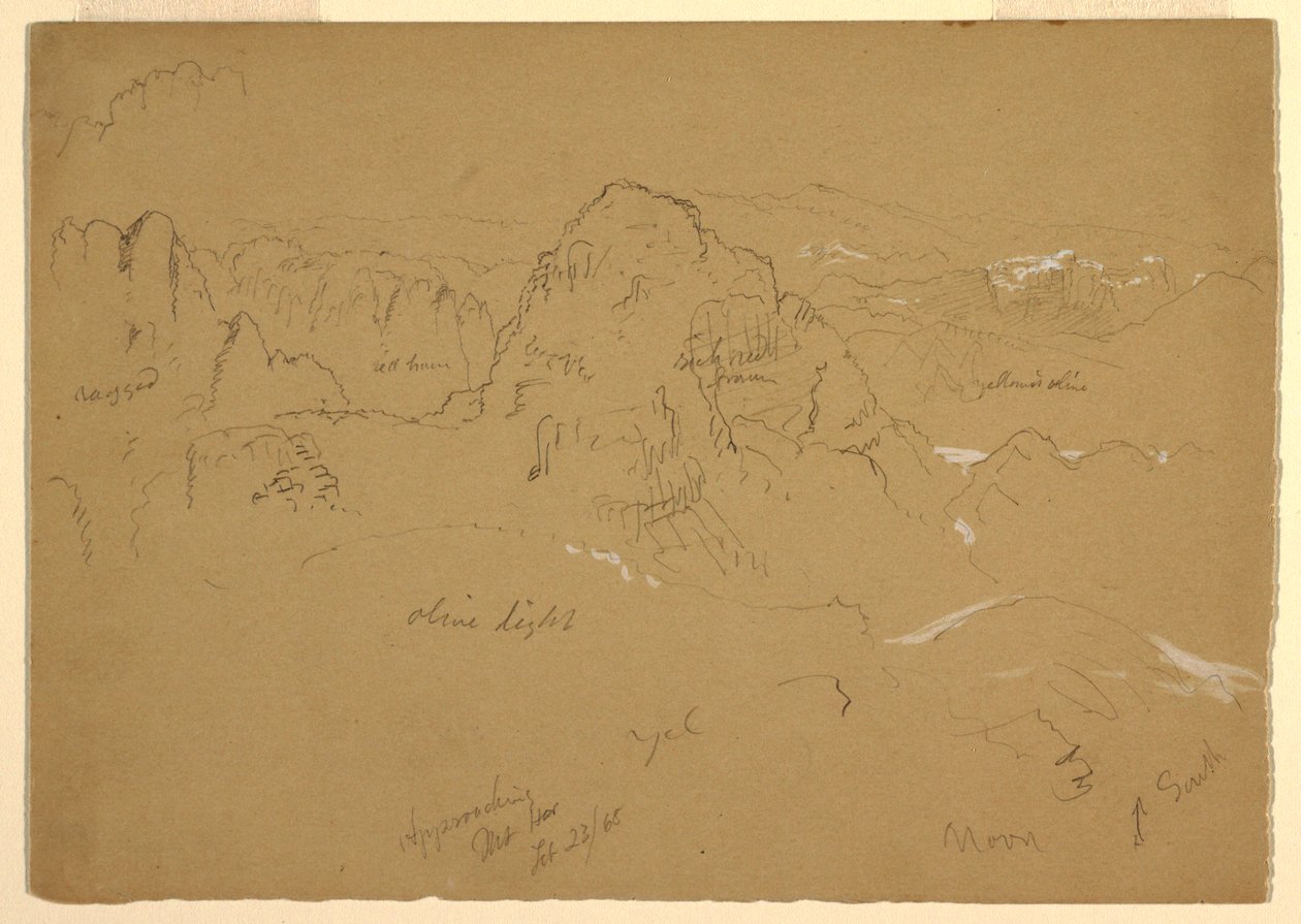 Mountain, Wady el-Arabah, February 23, 1868 by Frederic Edwin Church