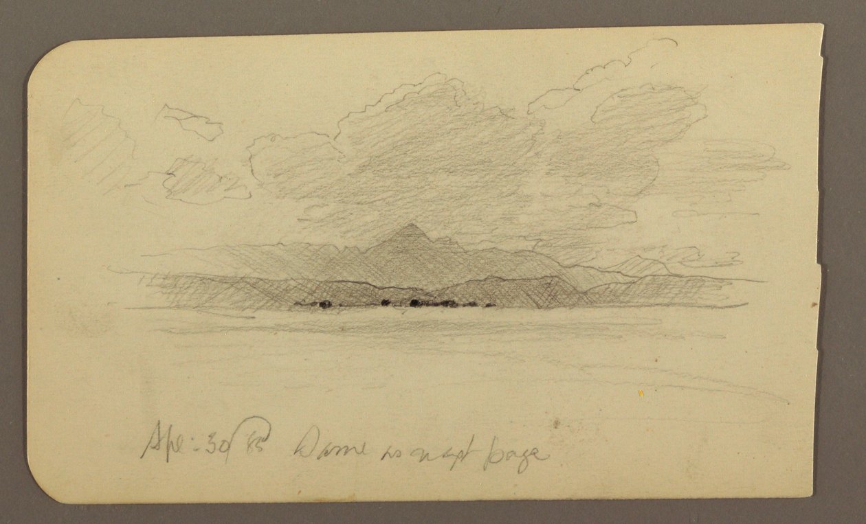 Mountain landscape, Toluca; Verso: Mountain, Toluca, April 20, 1885 by Frederic Edwin Church
