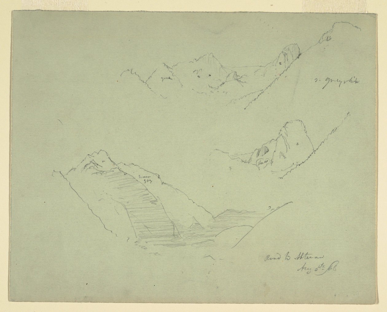 Mountains near Abtenau, Salzkammergut, August 5, 1868 by Frederic Edwin Church