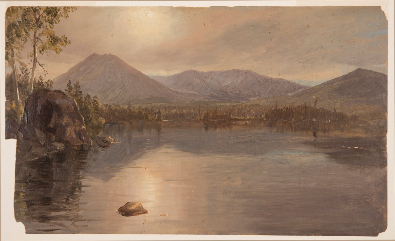 Mounts Katahdin and Turner from Lake Katahdin, Maine, 1855–60 by Frederic Edwin Church