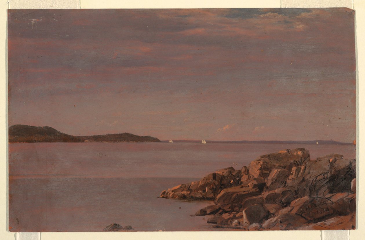 Mt. Desert Island, Maine Coast, 1850 by Frederic Edwin Church