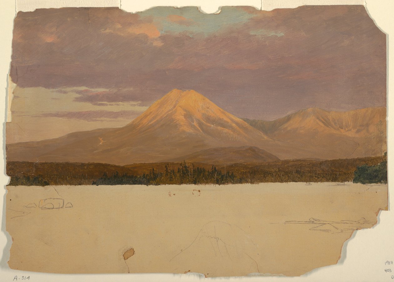 Mt. Katahdin from Lake Katahdin, 1878 by Frederic Edwin Church