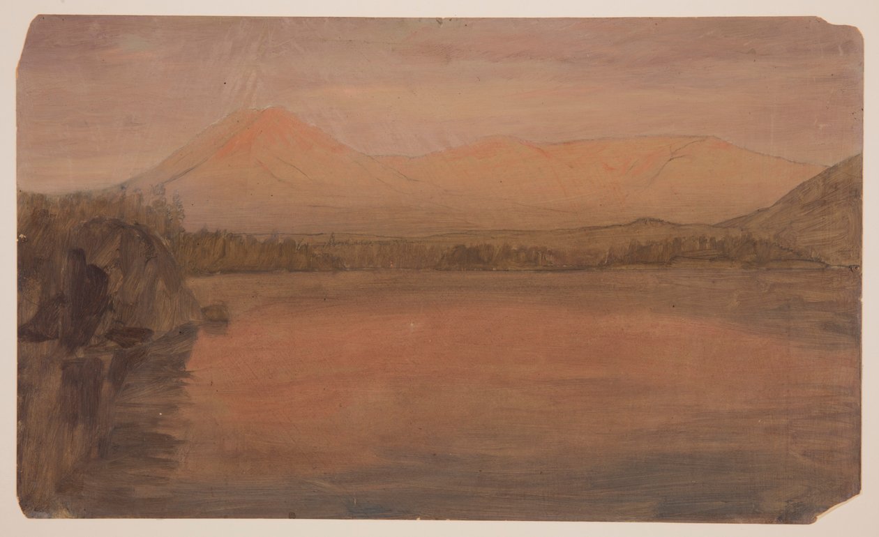 Mts. Katahdin and Turner from Lake Katahdin, 1860-78 by Frederic Edwin Church