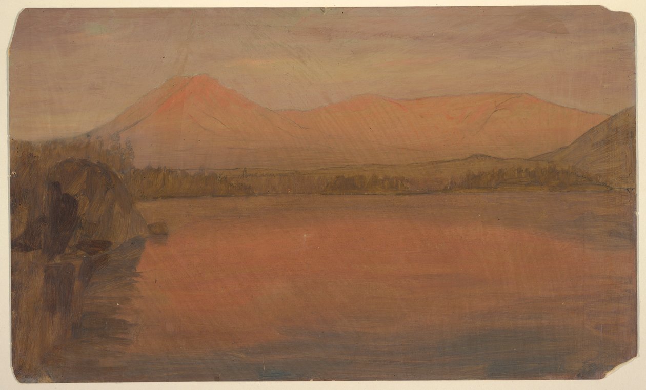 Mts. Katahdin and Turner from Lake Katahdin, 1860-78 by Frederic Edwin Church
