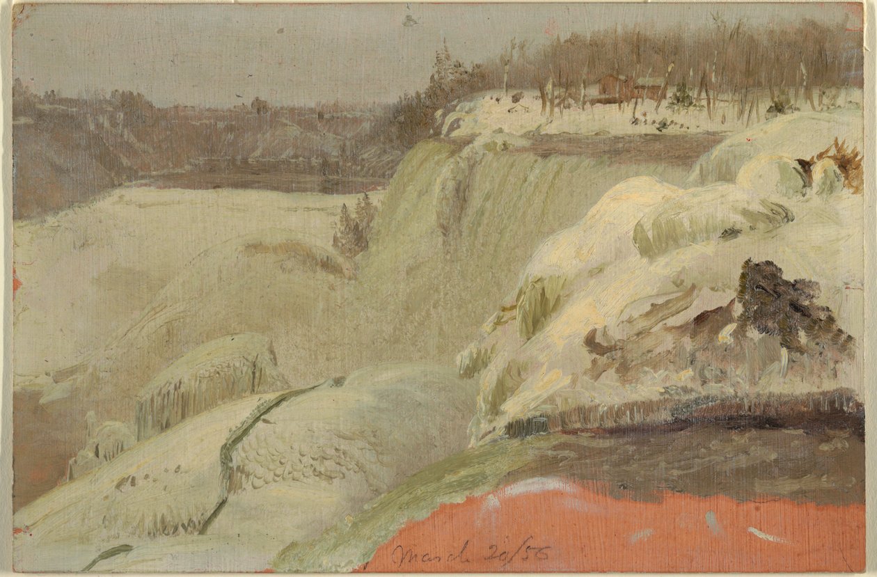Niagara Falls in the Snow, seen from Goat Island, 1856 by Frederic Edwin Church