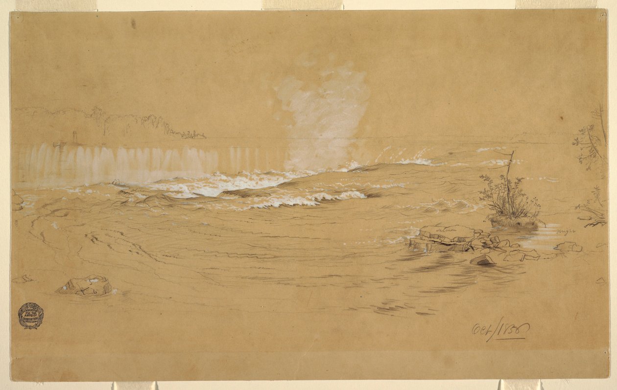 Niagara: The Canadian Falls and Goat Island, October 1856 by Frederic Edwin Church