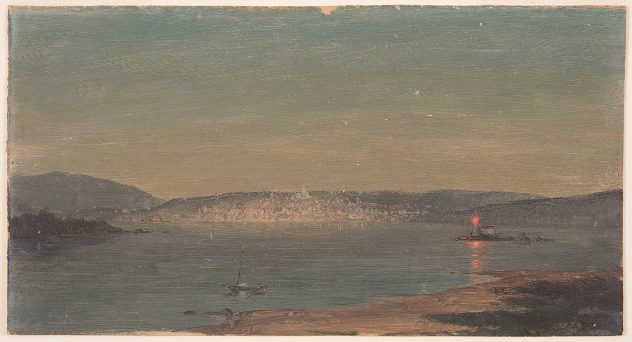 Night View of a Seaport, probably 1868–69 by Frederic Edwin Church