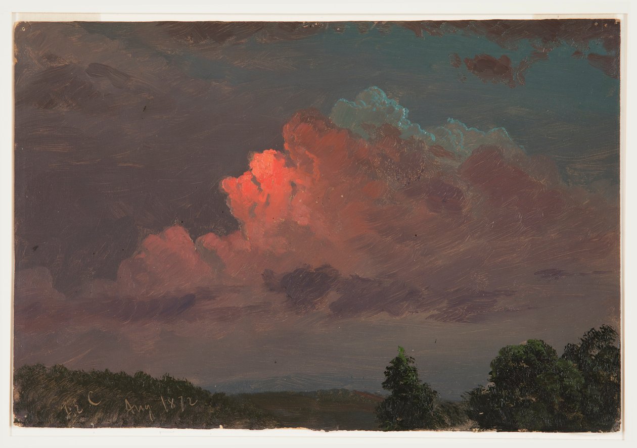 Nightfall near Olana, August 1872 by Frederic Edwin Church