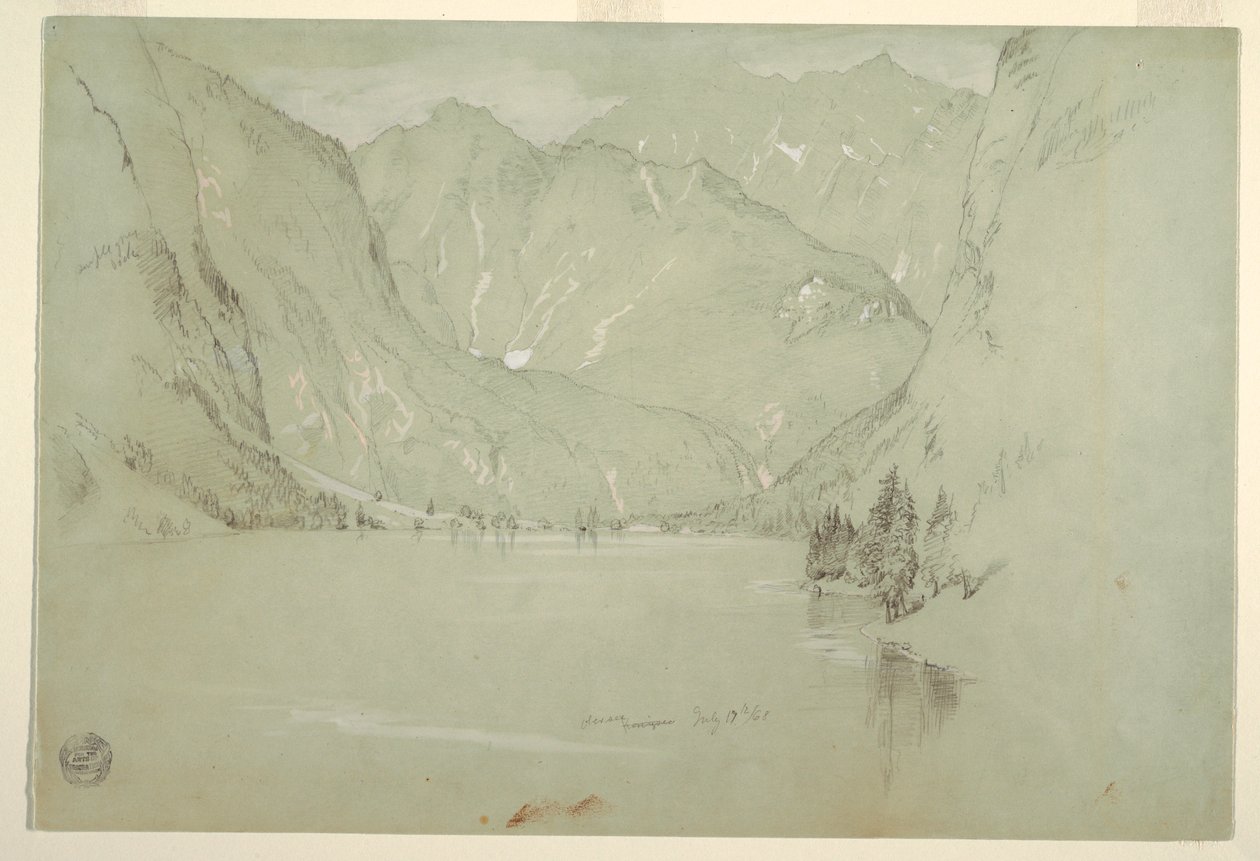 Obersee, Berchtesgaden, Bavaria, July 17, 1868 by Frederic Edwin Church