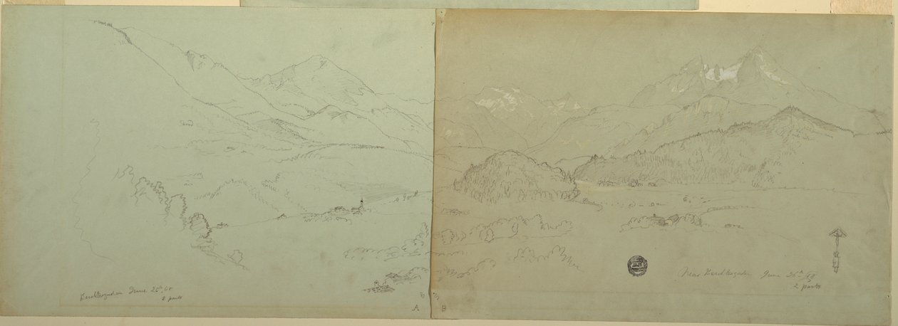 Panoramic view of Unter-Schönau, 1868 by Frederic Edwin Church