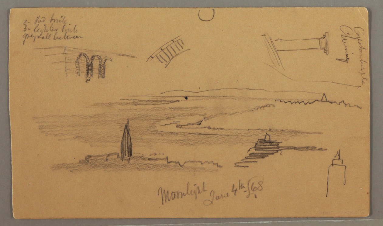 Plains, Architectural Studies, June 4, 1868 by Frederic Edwin Church