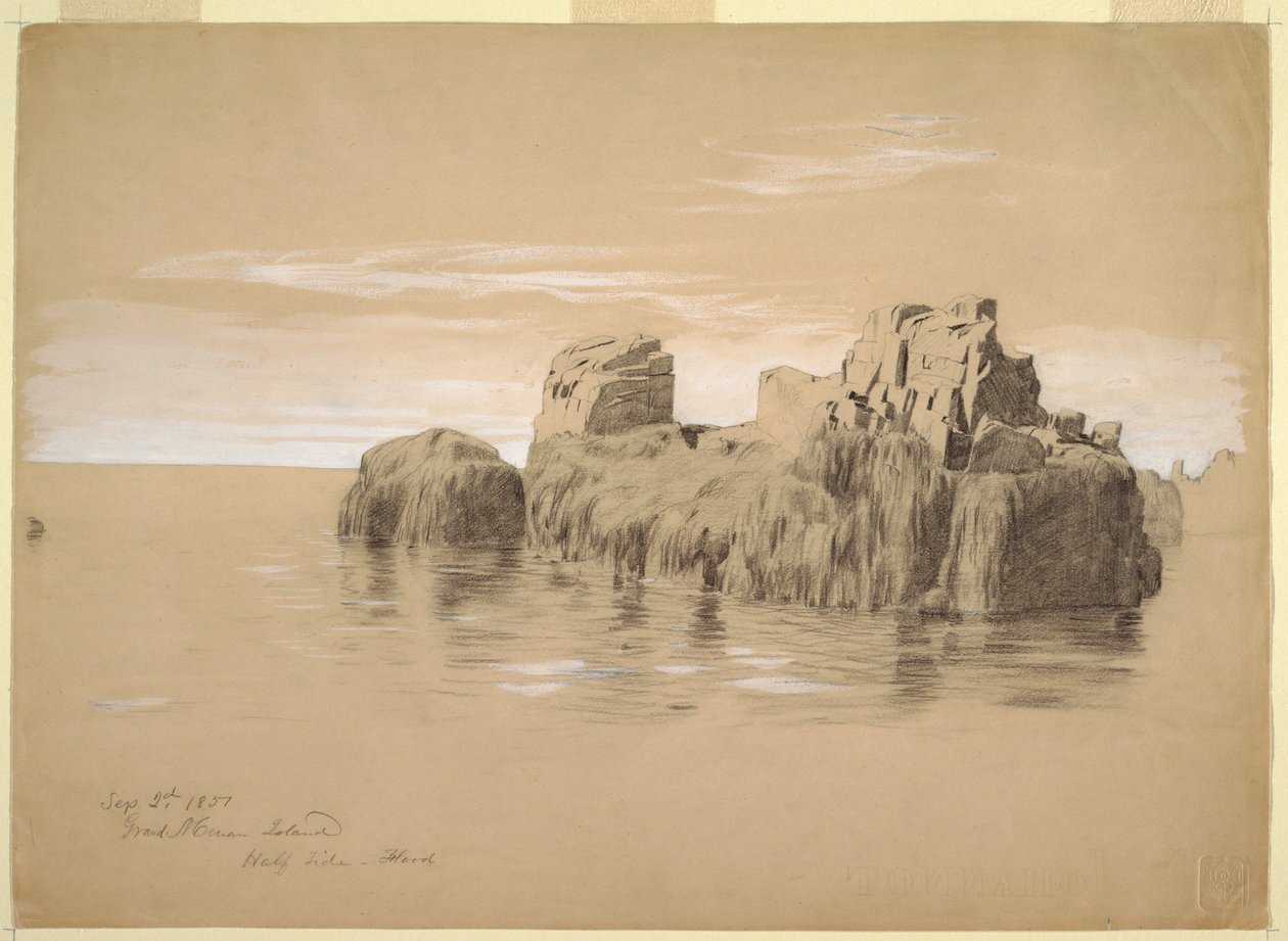 Rocks at the Coast, Grand Manan Island, Canada, September 2, 1851 by Frederic Edwin Church