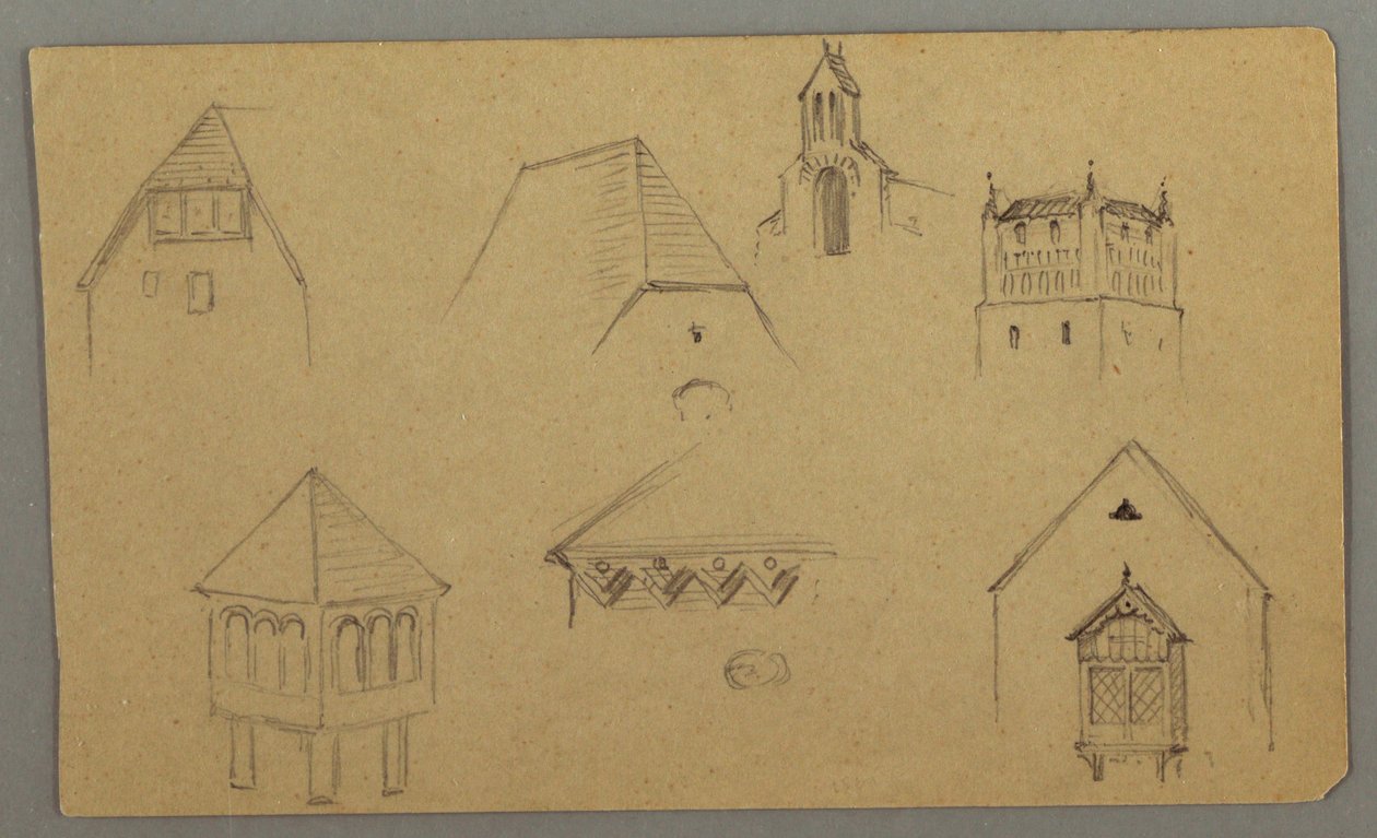 Roof Studies, Austria (?), 1868 by Frederic Edwin Church