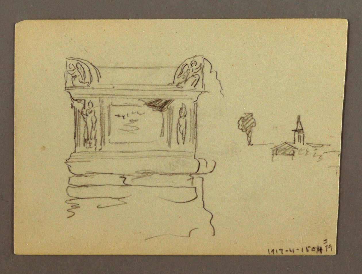 Sarcophagus, Possibly 1868-69 by Frederic Edwin Church