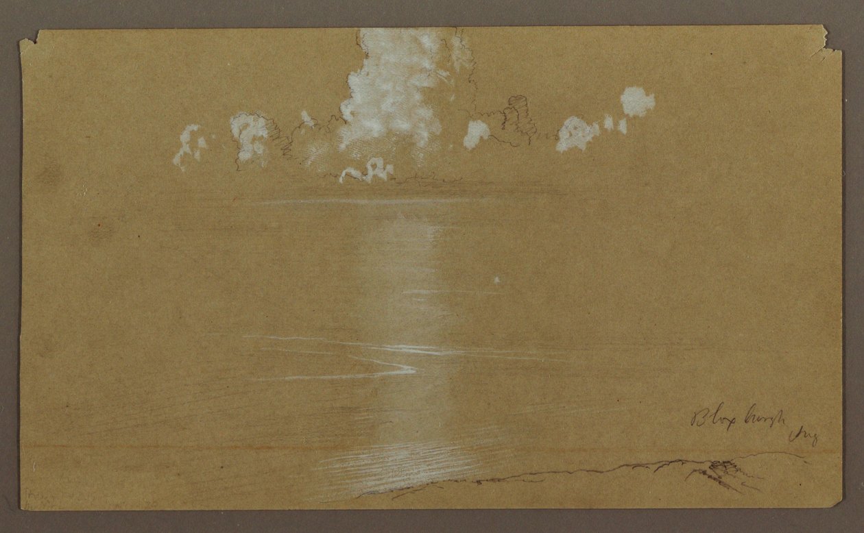 Seascape, Bloxburgh; Verso: Hills and Sea, August 1865 by Frederic Edwin Church