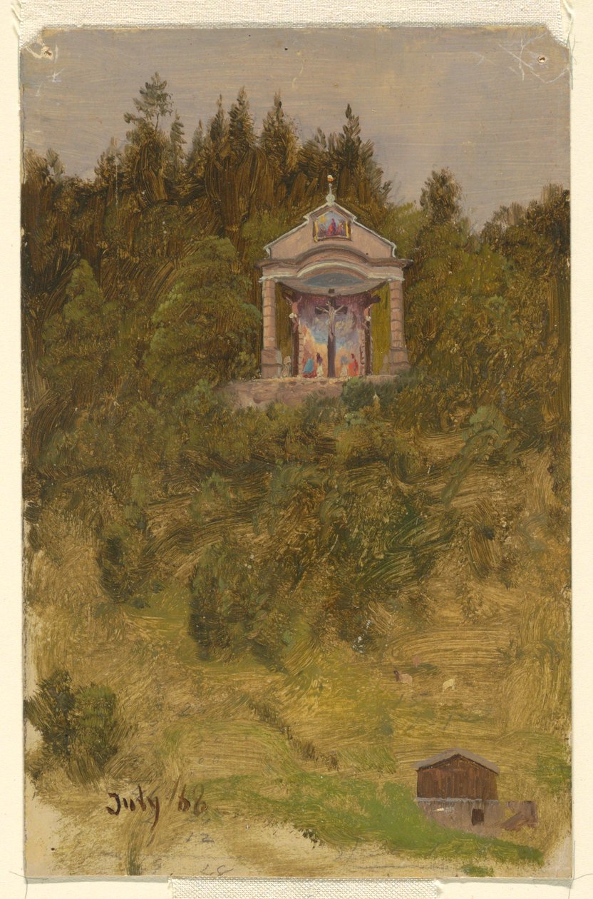 Shrine, Bavaria, July 1868 by Frederic Edwin Church