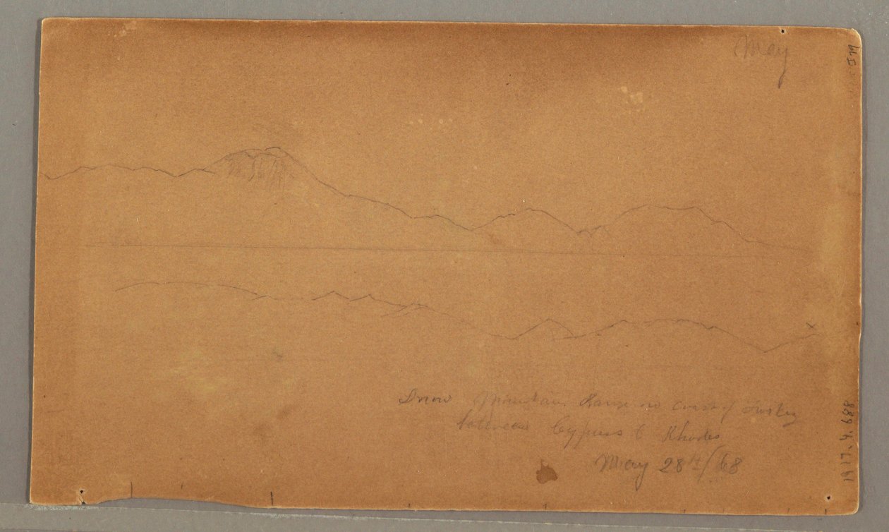 Side view of building, window, May 29, 1868 by Frederic Edwin Church