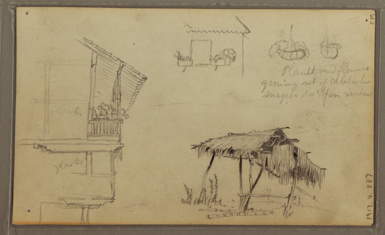 Sketches, Ecuador or Colombia; Verso: Sketches, Ecuador or Colombia, 1857 by Frederic Edwin Church